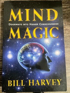 Mind Magic by Bill Harvey - Blue Cosmic Brain Cover